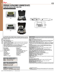 Thumbnail of document Data Sheet - PUF Portable Ultrasonic Flowmeter Kit